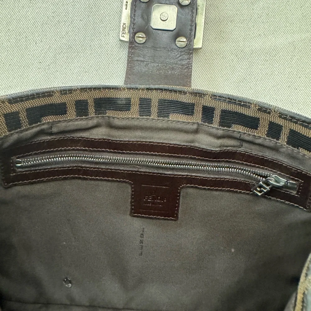 FENDI Zucca Shoulder Bag in Tobacco - Picture 10 of 12